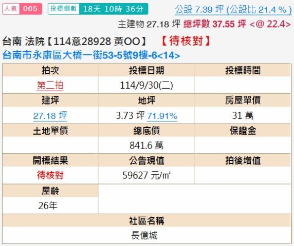 台南永康大樓法拍-2
