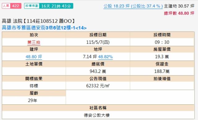 苓雅大樓拍賣-2
