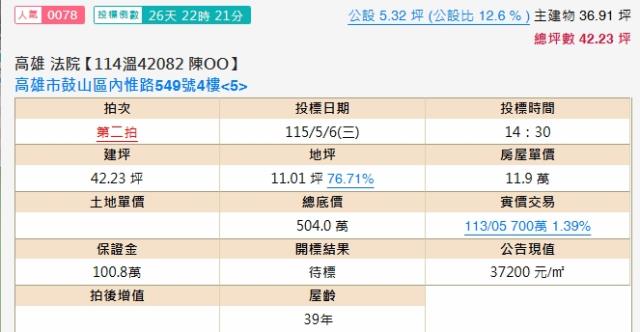 鼓山公寓拍賣-2