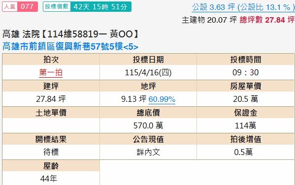 前鎮公寓法拍-2