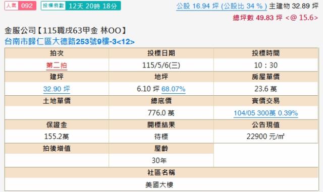 台南歸仁法拍大樓-2
