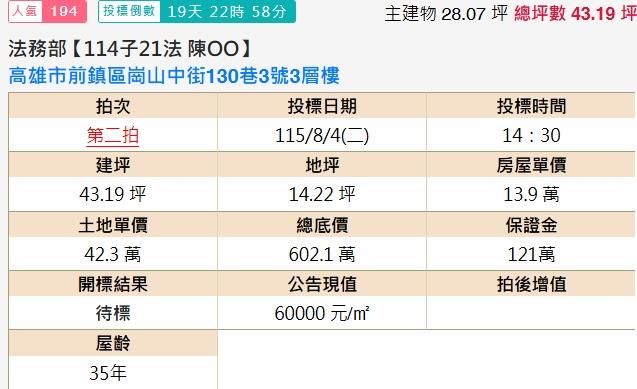 高雄前鎮透天拍賣-2
