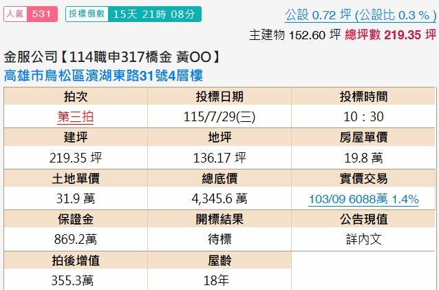 鳥松透天法拍-2