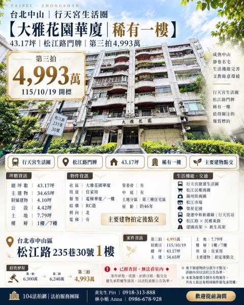 台北中山區拍賣一樓-1