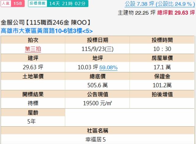 大寮公寓拍賣-2