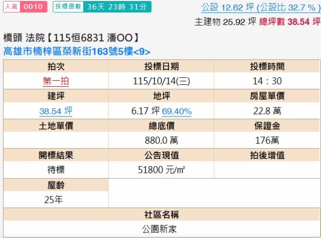 楠梓華廈拍賣-2